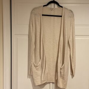 Madewell Cream Open-Front Cardigan